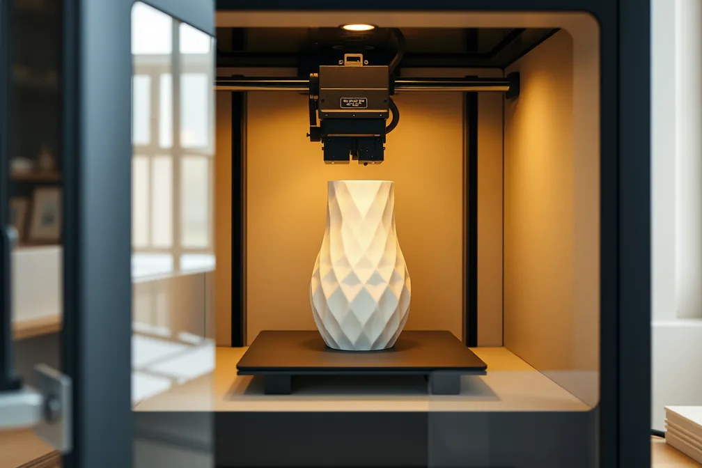 Kapalı kasa 3D yazıcıda katman katman basılan parça