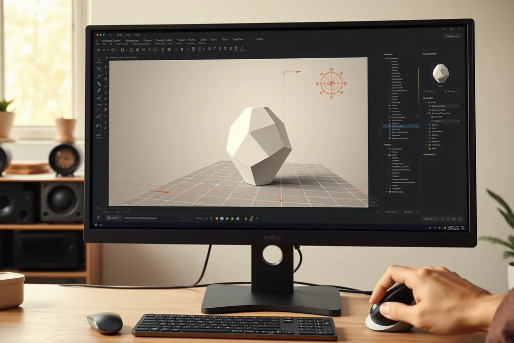 3D modelleme programında hazırlanan model